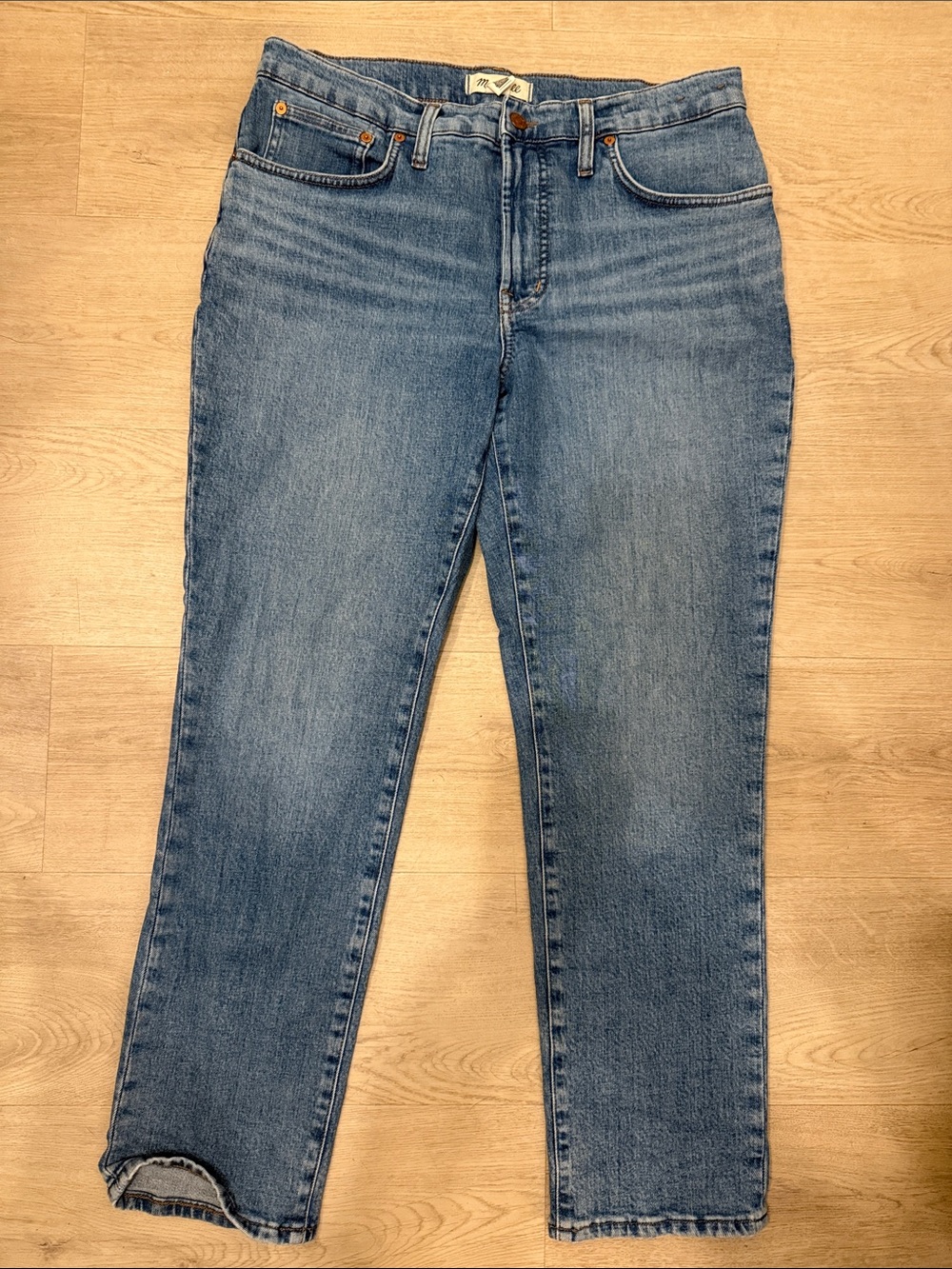 Madewell Women's Straight-Leg Jeans in Medium Blue